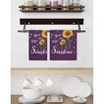 thumbnail image 3 of Purple Sunshine Sunflower Kitchen Dish Towels for Drying Dishes Set of 3, Pastoral Bees Farmhouse Floral Waffle Weave Microfiber Hand Tea Bathroom Towels Quick Dry & Absorbent Towel 15.7x23.6, 3 of 7