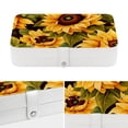 thumbnail image 4 of Sunflower PU Leather Jewelry Box Display Case with Removable Compartment and Bracelet Holder - Portable Storage Container, 4 of 6
