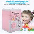 thumbnail image 3 of Password Safe Money Box, ATM Electric Toy Bank Automatic Locks Money Box Music Electronic Coin Can Toys For Children (Pink), 3 of 7