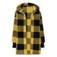 thumbnail image 4 of Winter Coats Women, Oversized Plaid Faux Shearling Jacket, 4 of 7