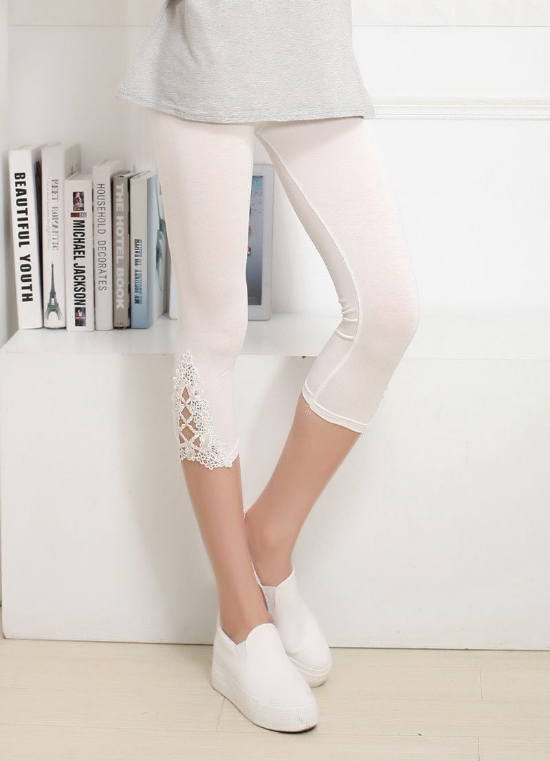 Womens 3/4 Length Leggings Capri 