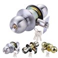thumbnail image 3 of Poignées de Porte Rondes Boutons Serrure Acier Inoxydable Chambre Salon Salle de Bain Entrée Serrure de Porte avec Clé, 3 of 9