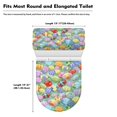 thumbnail image 4 of Suhoaziia Painted Eggshell Toilet Lid Covers for Bathroom Standard Toilet Seat Lid Cover Fit Most Round and Elongated Oval Toilet Happy Easter Set of 2 Toilet Lid Cover Round Dust Cover, 4 of 5