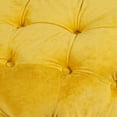 thumbnail image 5 of Home Tufted Foot Stool Vanity Stool, Velvet Tufted Ottoman with Round Gold Legs, Soft Compact Padded Seat Makeup Seat, Living Room Bedroom and Kids Room Stool (Yellow-S), 5 of 14