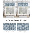 thumbnail image 4 of Blue White Coral Curtain Valance for Windows/Living Room/Kitchen/Bathroom/Café, Short Rod Pocket Tier Curtain Window Treatment Panel Summer Beach Coastal Ocean Stripes Topper Curtain 42''x18'', 4 of 6