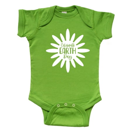

Inktastic Celebrate Earth Day White Flower Silhouette Gift Baby Boy or Baby Girl Bodysuit