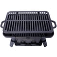 thumbnail image 4 of Small Charcoal Cast Iron Grill - Portable Outdoor Hibachi with Tabletop Skillet Function, 4 of 17