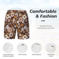 thumbnail image 6 of Picia Sunflowers pattern Mens Swim Trunks with Compression Liner Stretch Beach Shorts Quick Dry with Zipper Pockets No-Chafing Board Shorts-Large, 6 of 9