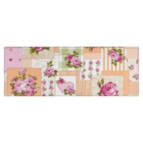 Pioneer Flower Floral Print Pattern Kitchen Rug Mat,Kitchen Runner Rugs Non Skid Washable,Decorative Kitchen Floor Mats for Kitchen,Sink,Laundry,17"X47"