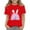 Red, variant on KAUOD Baby Girls Easter's Day T-Shirt Color Bunny Shirts Short Sleeve Tee for Toddler Girls Kids Cotton Tee Tops
