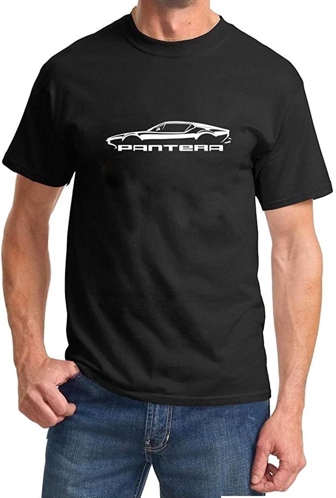 DeTomaso Pantera Exotic Car Outline Design Tshirt Small Black - Walmart.com