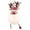 J, variant on Shoreew Christmas Deer Keychain Cute Reindeer Pom Pom Keyring Faux Fur Fluffy Plush Ball Charm for Handbag Backpack Purse Accessory