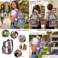 thumbnail image 5 of ZUXONGSY American Flag Butterfly Print Kids Clear Backpack Set, 3 Pcs Heavy Duty Transparent Bookbag with Lunch Bag, See Through School Bags for Elementary Middle High School, 5 of 5
