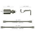thumbnail image 4 of Better Homes & Gardens Flare 1" Diameter 120"-180" Curtain Rod Set, Nickel, 4 of 8