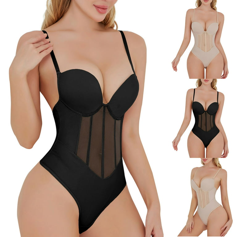 GuessLookry 2023 Plus Size Women's Sexy Body Shaping Clothes Abdomen  Shrinking And Hip Lifting Body Shaping Lingerie Elastic Body Bodysuit  Indoor 