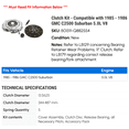 thumbnail image 2 of Clutch Kit - Compatible with 1985 - 1986 GMC C2500 Suburban 5.0L V8, 2 of 2