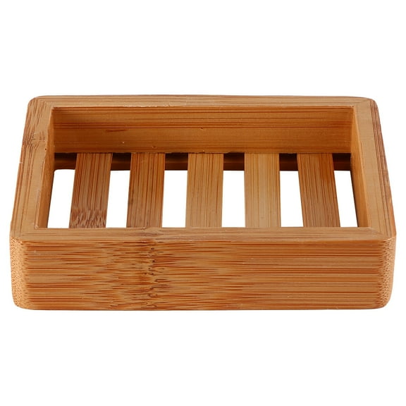 landege 1pc Creative Wooden Soap Holder Practical Soap Container Soap Dish (Wood Color)