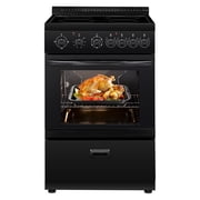 VEVOR 24 in Electric Range Oven,2.7 Cu. Ft. Capacity Compact Freestanding Oven, Stainless Steel Kitchen Stove with 4 Burners, Easy Reach Rack, Storage Drawer, Drip Pan, Indicator Light(No Power Cord)