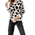 thumbnail image 6 of Npasoilc pajama sets for women 2 piece casial round neck Nightgown zip up Shirt and Pajama Pants comfy V neck Loungewear nightwear, 6 of 7