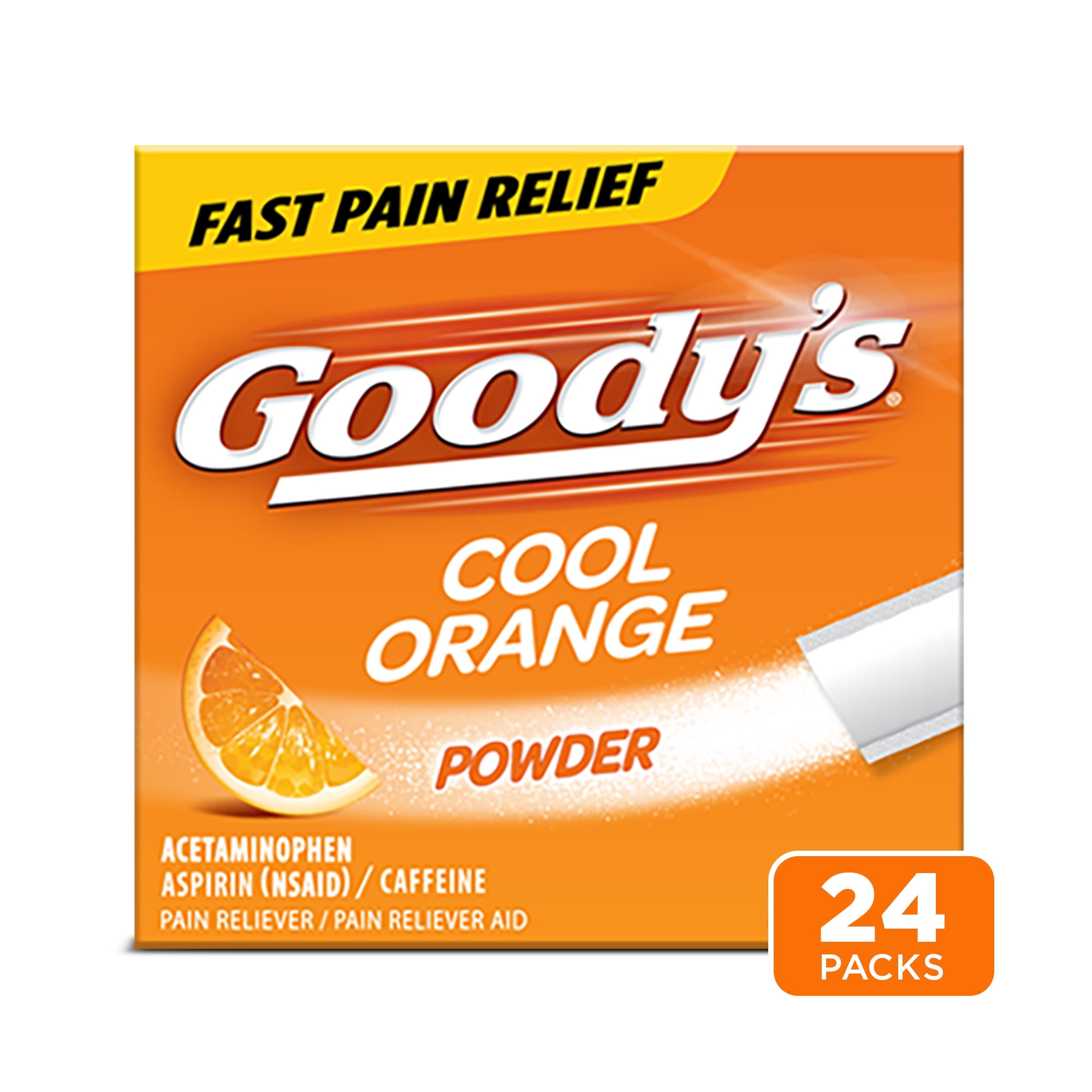 Goody s Extra Strength Headache Powder Cool Orange Flavor 24 Powder 