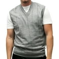 thumbnail image 5 of Men’s Cotton Traders Windowpane V-Neck Light Sweater Vest Available in 15 Colors, 5 of 13