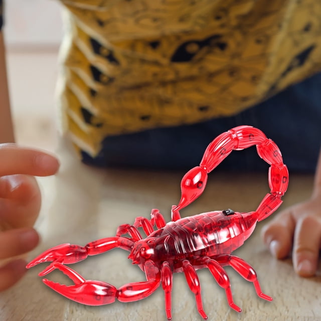 Riforla Jouet Télécommandé Infrarouge Réaliste Modèle Animal Rampant Jouet Drôle Rouge