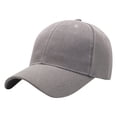thumbnail image 3 of MKKAS Men's Baseball Cap Hat 100% Cotton Blank Plain Basic Simple Hat for Outdoor Sunshade Durable Daily Wear, Gray, Baseball Cap Hat, Men's, Plain Blank, 3 of 4
