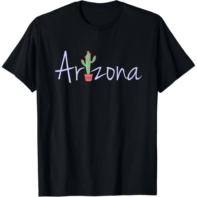 Playera de Mujer con Diseño de Cactus Saguaro de Arizona, Talla 2XL Negra - Regalo Ideal