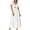 White, variant on Youmylove Dresses for Women Solid V Neck Long Sleeve Puff Sleeve Dress Loose Swing