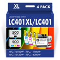 thumbnail image 1 of Cartuchos de tinta LC401XL H-Party, paquete de 4, alto rendimiento, 1 of 8