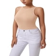 thumbnail image 1 of QJUHUNG Tank Bodysuit for Women Halter Neck Sleeveless Ribbed Bodysuit Basic Tank Tops, 1 of 8