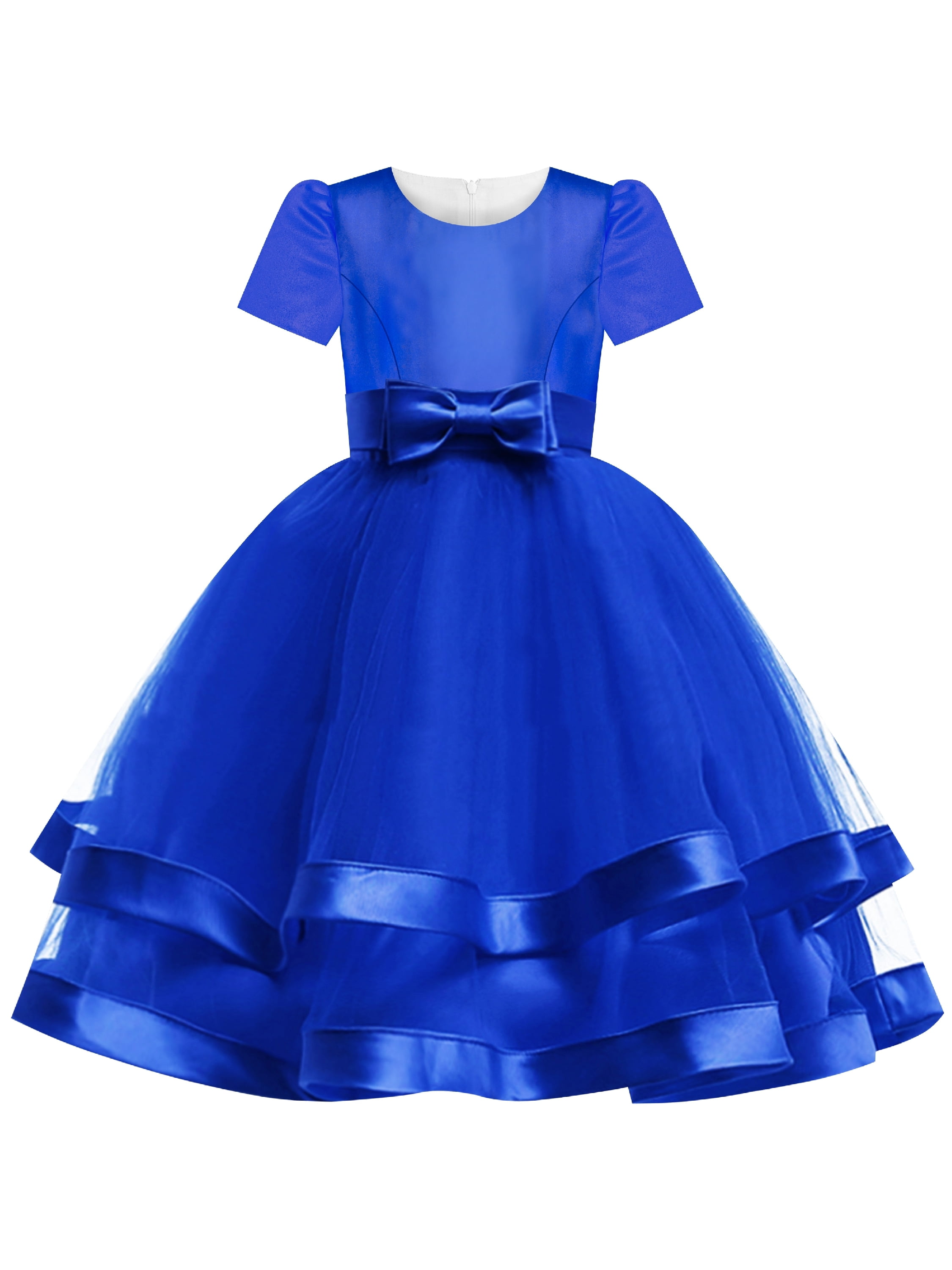 Sunny Fashion - Girls Dress Royal Blue Ball Gown Wedding Party Pageant ...