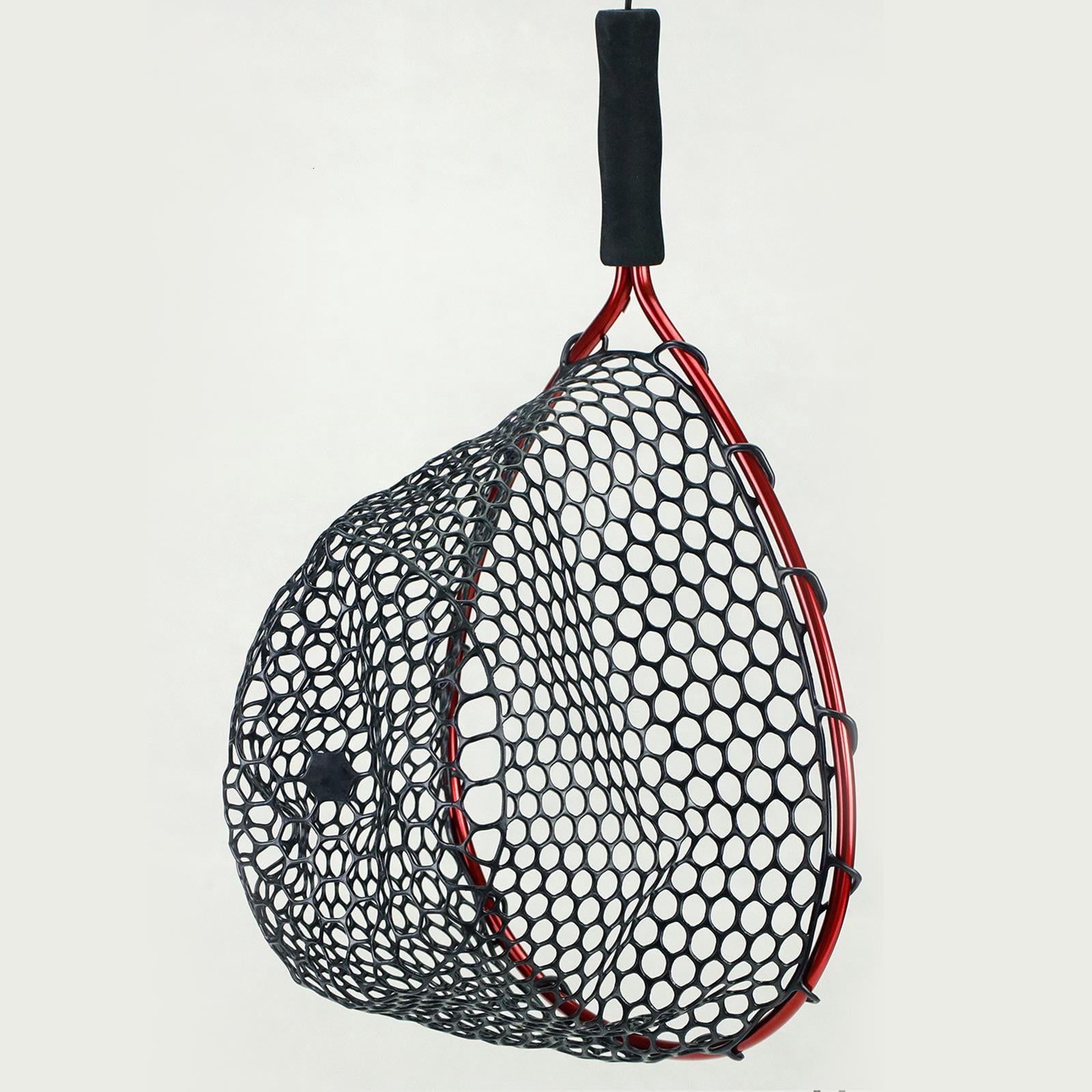 Yihuala Fishing Net Landing Net, Aluminum Handle EVA Grip Silicone Dip Fishing Net for Freshwater Saltwater Fly Fishing Net