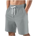 thumbnail image 1 of Mgmyaa Men's Casual Shorts Drawstring Elastic Waist Solid Sport Short Pants with Pockets, 1 of 5