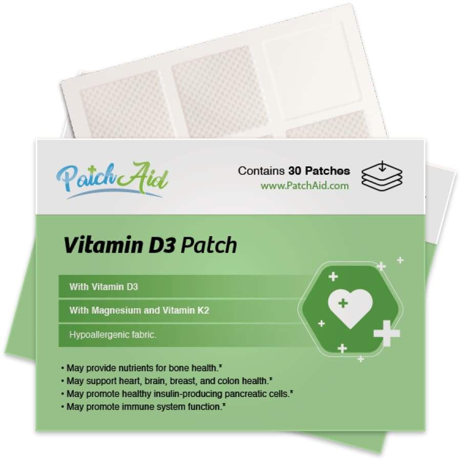 Vitamin D3 With K2 Vitamin Patch By Patchaid Size 30 Day Supply Walmartcom