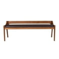 thumbnail image 3 of Boraam Rasmus Low Back Acacia Wood Dining Bench with Faux Leather Upholstery, 3 of 10