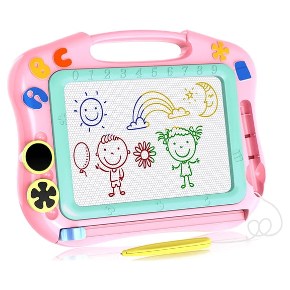 DISEN Doodle Board Gift for 1 2 3 4 Year Old Girls,Drawing Board Gift for 2 3 4 Year Old Girls Toy Age 1 2 3 Birthday Gift for 2 3 4 Year Old Girls Small Toys for Travel Size