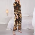 thumbnail image 3 of Lsque Western Skeleton Cowboy Horse Pattern Long Sleeve Pajama Set for Women - Soft 2-Piece Sleepwear and Loungewear Set with Pockets, Comfy Nightwear-X-Large, 3 of 7