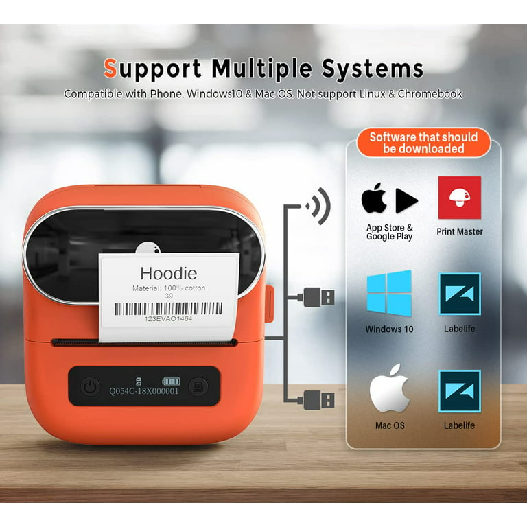 Phomemo Label Maker, M220 Portable Label Maker, Bluetooth Wireless