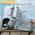thumbnail image 6 of Dcenta Cat Backpack Carrier, Expandable Pet Carrier Backpack with Breathable Mesh for Kitten and Small Dog up to 13 Pounds, Airline Approved Travel Carrier, 6 of 11