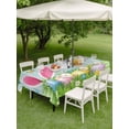 thumbnail image 3 of Outdoor Tablecloth with Umbrella Hole and Zipper, Easter Rectangle Table Cloth 54x80 Inch Waterproof Tablecloth, Spring Easter Eggs Bunny Butterflies Wooden Grain Picnic Table Cover for Patio Camping, 3 of 7