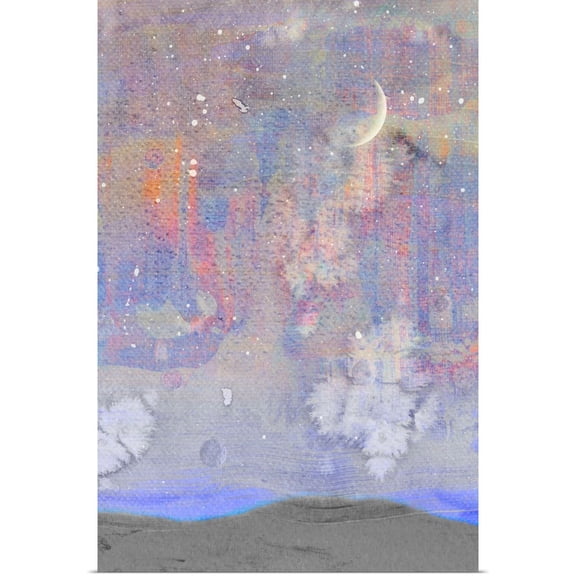 Great BIG Canvas | Rolled Alicia Ludwig Poster Print entitled Silvery Moon II