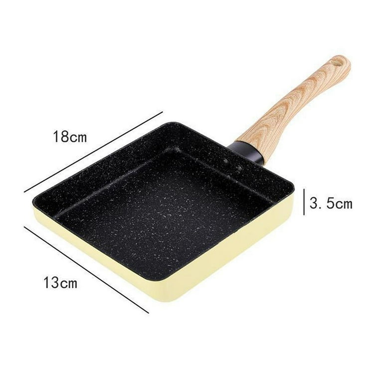 Tamagoyaki Pan Japanese Omelette Pan, Non-Stick Coating Square Egg Pan to Make Omelets or Crepes (Pink)