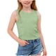 thumbnail image 1 of Camiseta de tirantes de cuello redondo para niños, primavera y verano, color liso, mangas abullonadas, manga corta, cuello redondo, camiseta para niños, camiseta de poliéster para niños., 1 of 6