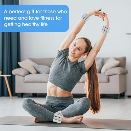 Wrist Weights Set of 2(1Lbs Each), Adjustable Wrist and Ankle Weights for Women and Men, Wearable Arm & Leg Weights Set for Walking, Yoga, Swimming, Cardio, Aerobics, Gym