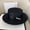 63#Black, variant on Straw Boater Hat for Women, Wide Brim Flat Top Sun Hat with Pearl Summer Beach Cap Beige One Size