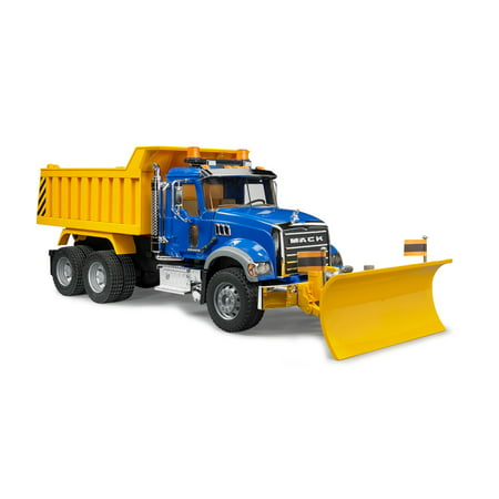 Bruder Toys Mack Granite 1:16 Play Snow Plow Dump Truck with Front Blade |