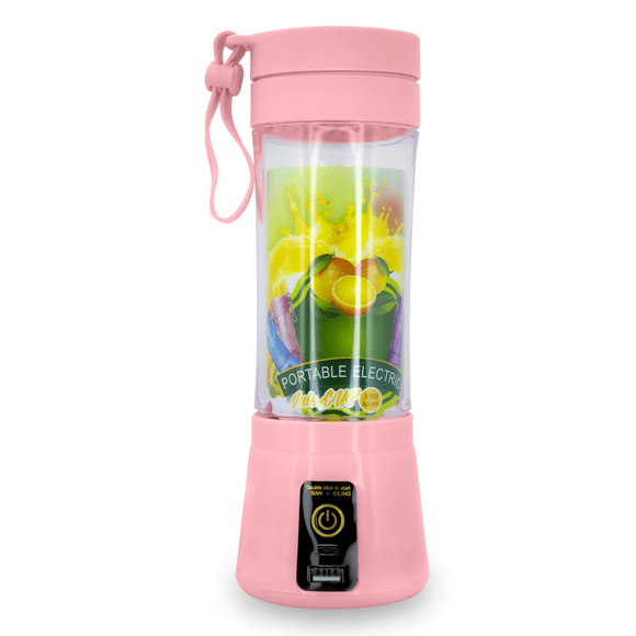 Mini Licuadora Extractor Batidora Procesador Portátil Recargable Rosa