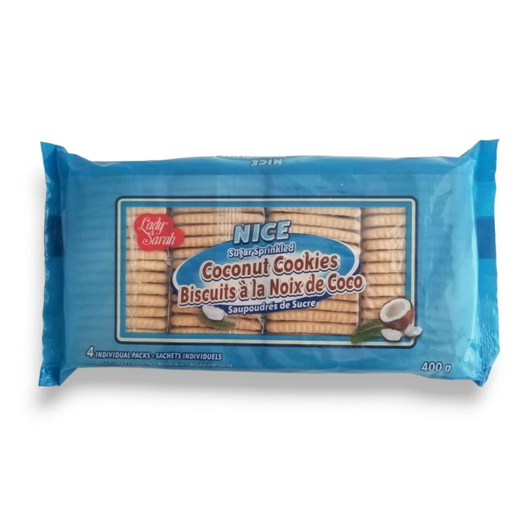 Lady Sarah Nice Sugar Sprinkled Coconut Cookies, 400g/14 oz