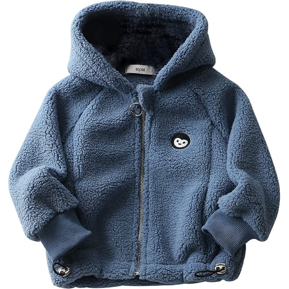 YOUI-GIFTS Toddler Kids Fleece Jacket Winter Warm Coat Zipper Long Sleeve Outerwear